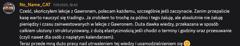 Opinia No_Name_CAT (7.09.2025) z serwera Discord